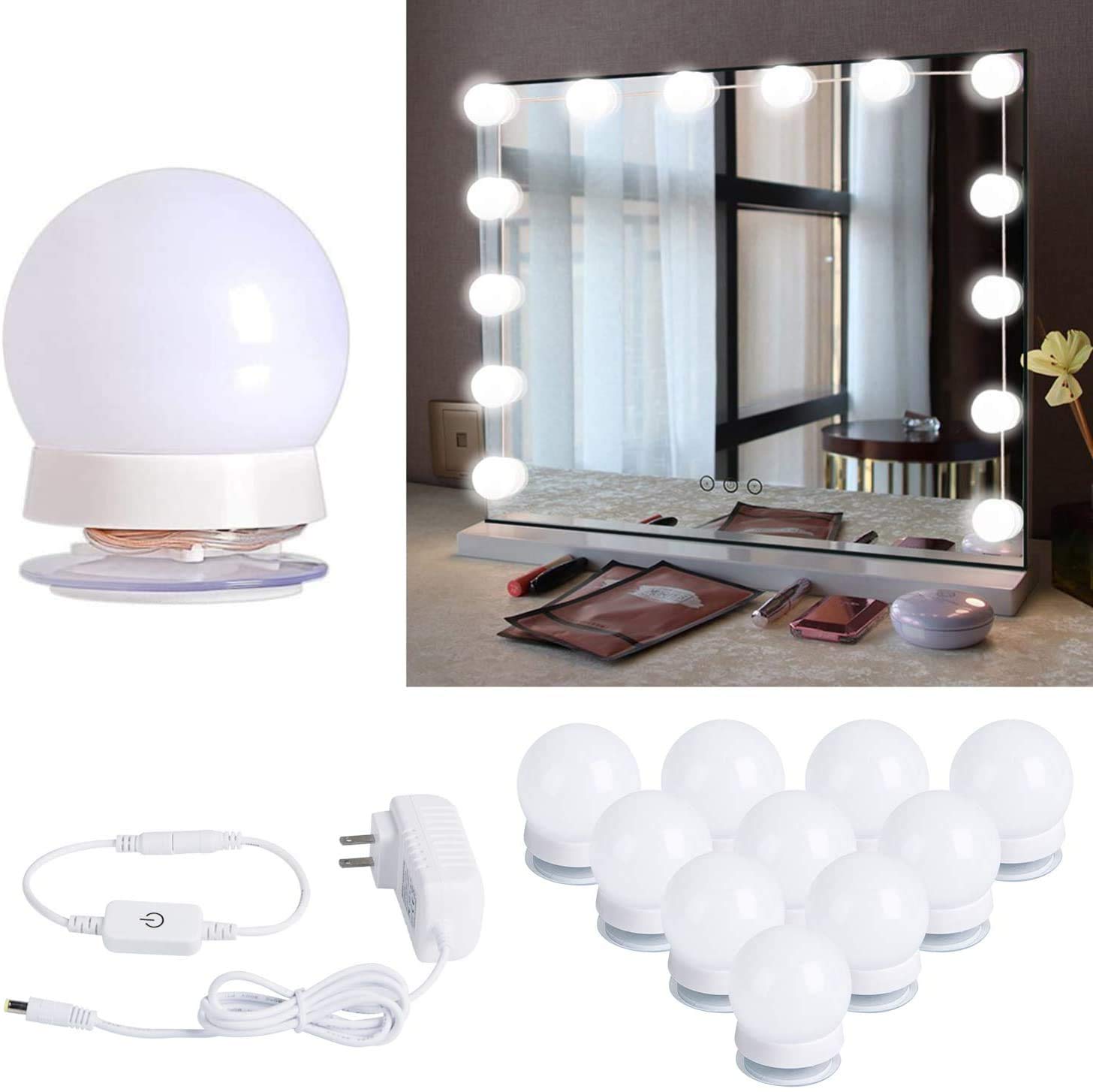 Hollywood Makeup Mirror Lamps Mirror Lights 10Pcs KaroutExpress