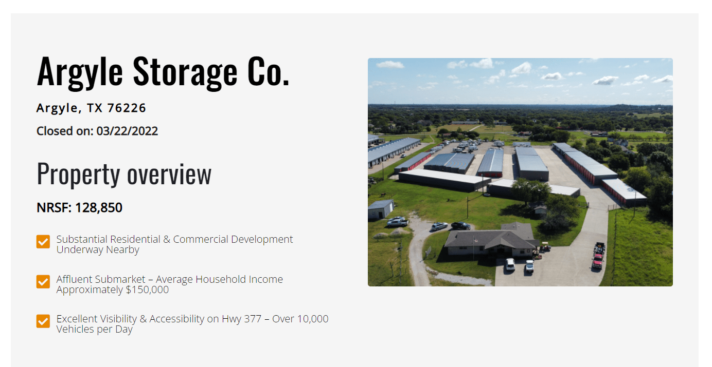 Closed Argyle Storage Co. 03/22/2022 KarrCunningham Storage