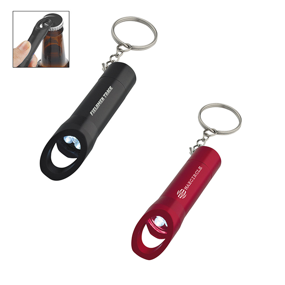 Logo Keychain Flashlight with Bottle Opener Karter Street
