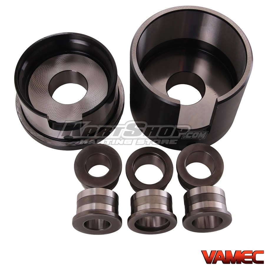 Crankshaft press tool with bushes