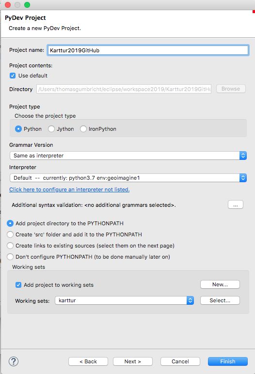 Setup Eclipse teamed with GitHub repository Geo Imagine Developer