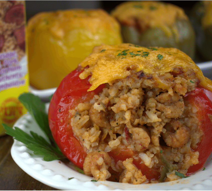 Crawfish Jambalaya Stuffed Bell Peppers Kary's Roux