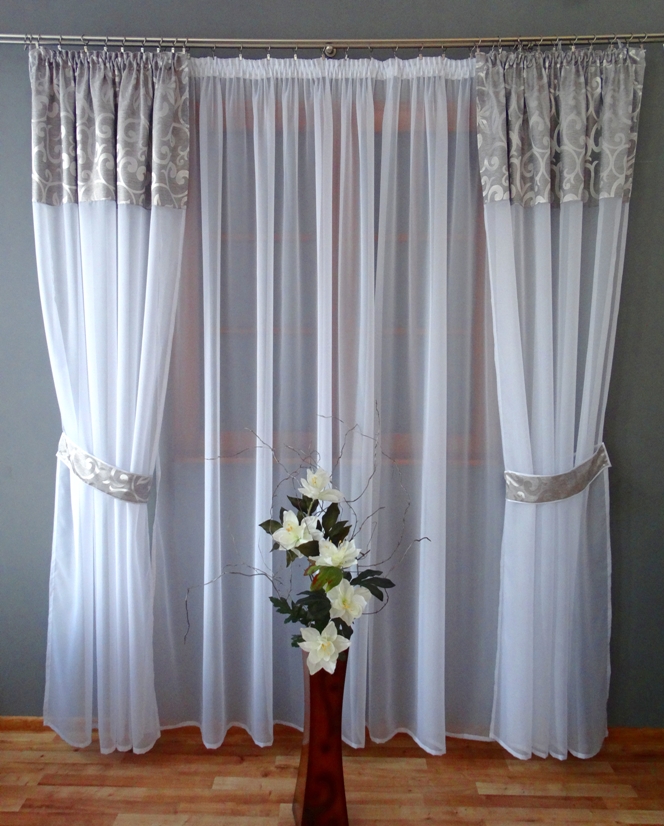 Komplet Firan i Zasłon z WOALU do Sypialni Salonu BALKON
