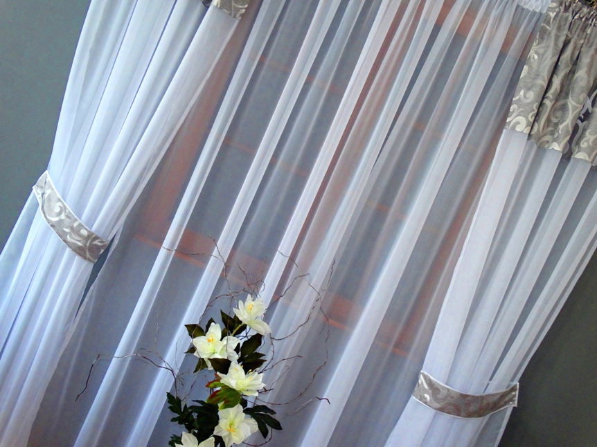 Komplet Firan i Zasłon z WOALU do Sypialni Salonu BALKON