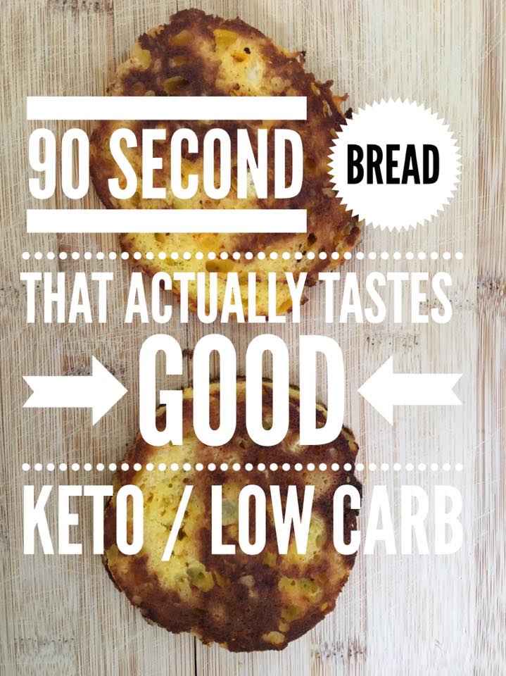 90 Second Bread that Actually Tastes GOOD {Keto / Low Carb