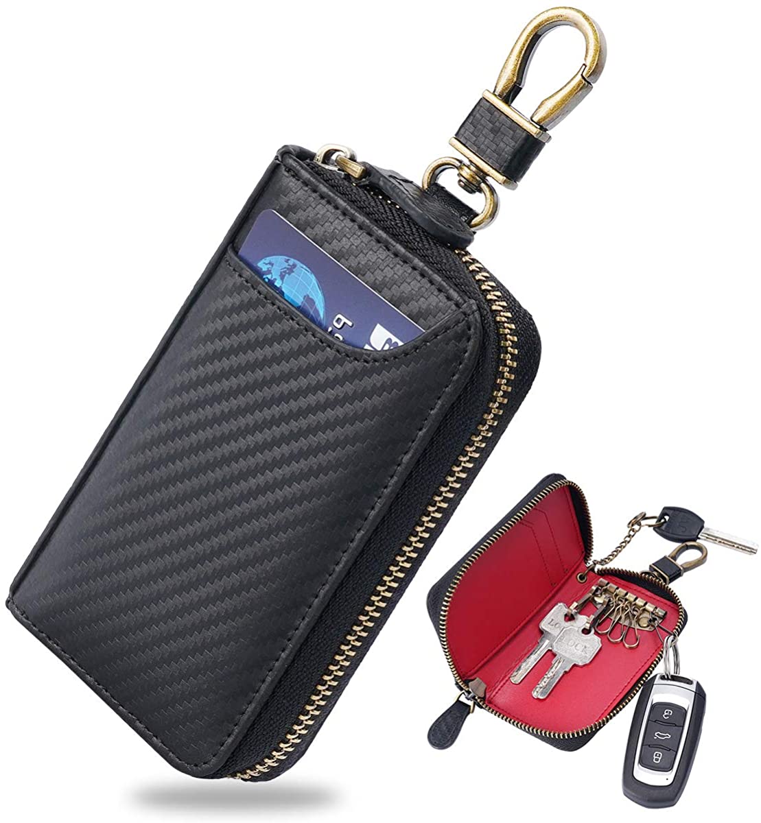 卸し売り購入 キーケース キーカバー キーホルダー スマートキー 傷 汚れ防止 ブロッキングポーチ ドレスアップ スマートキーケース メンズ