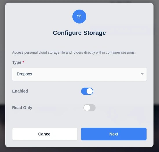 Dropbox Storage Mapping Configuration — Kasm 1.14.0 documentation