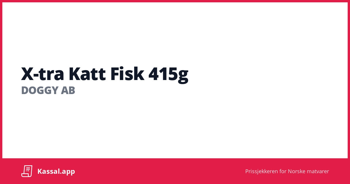 Xtra Katt Fisk 415g Kassalapp®