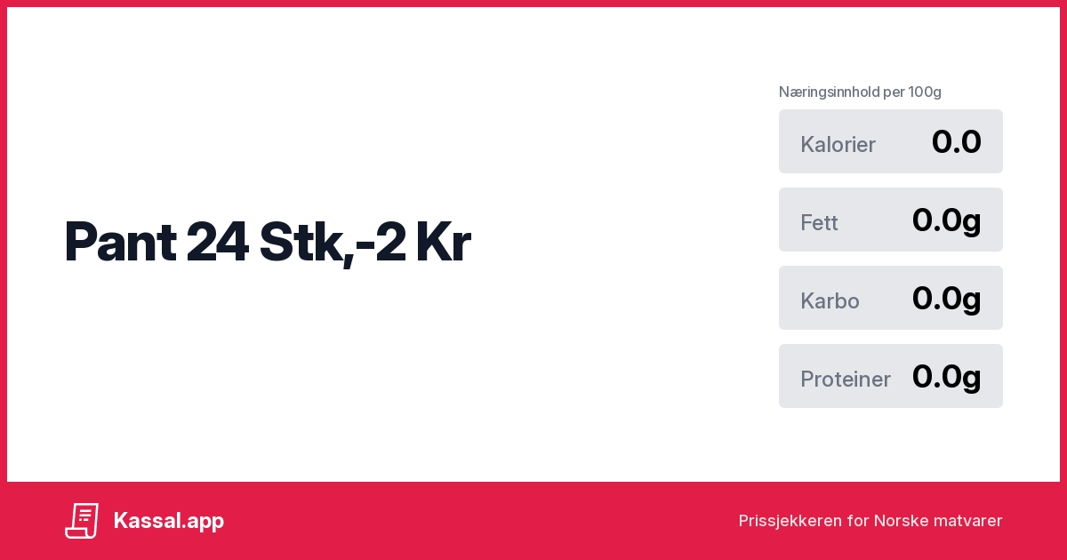 Pant 24 Stk,2 Kr Kassalapp®