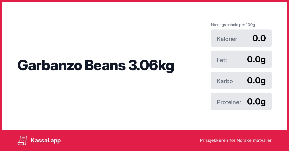 Garbanzo Beans 3.06kg Kassalapp®