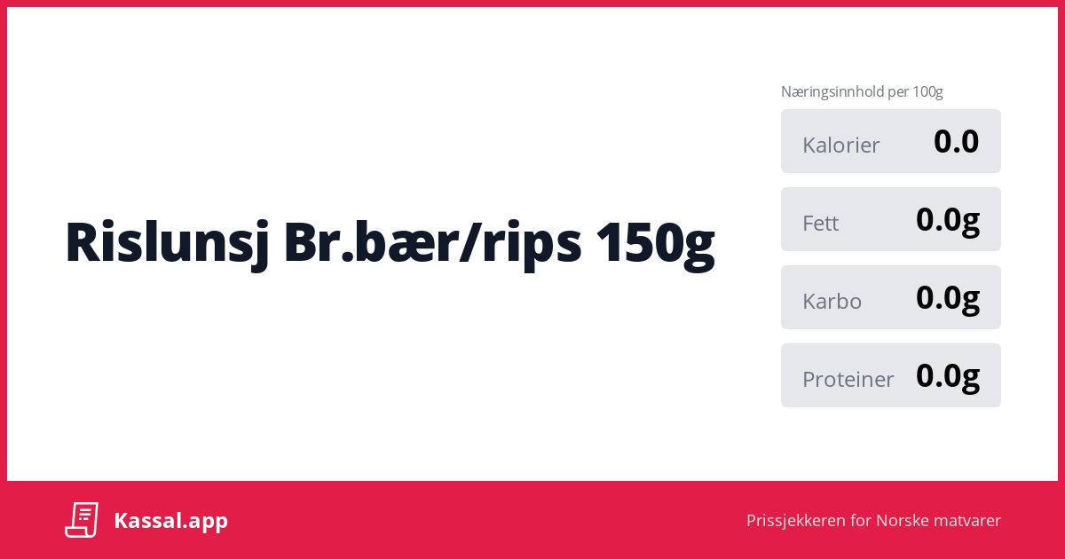 Rislunsj Br.bær/rips 150g Kassalapp®