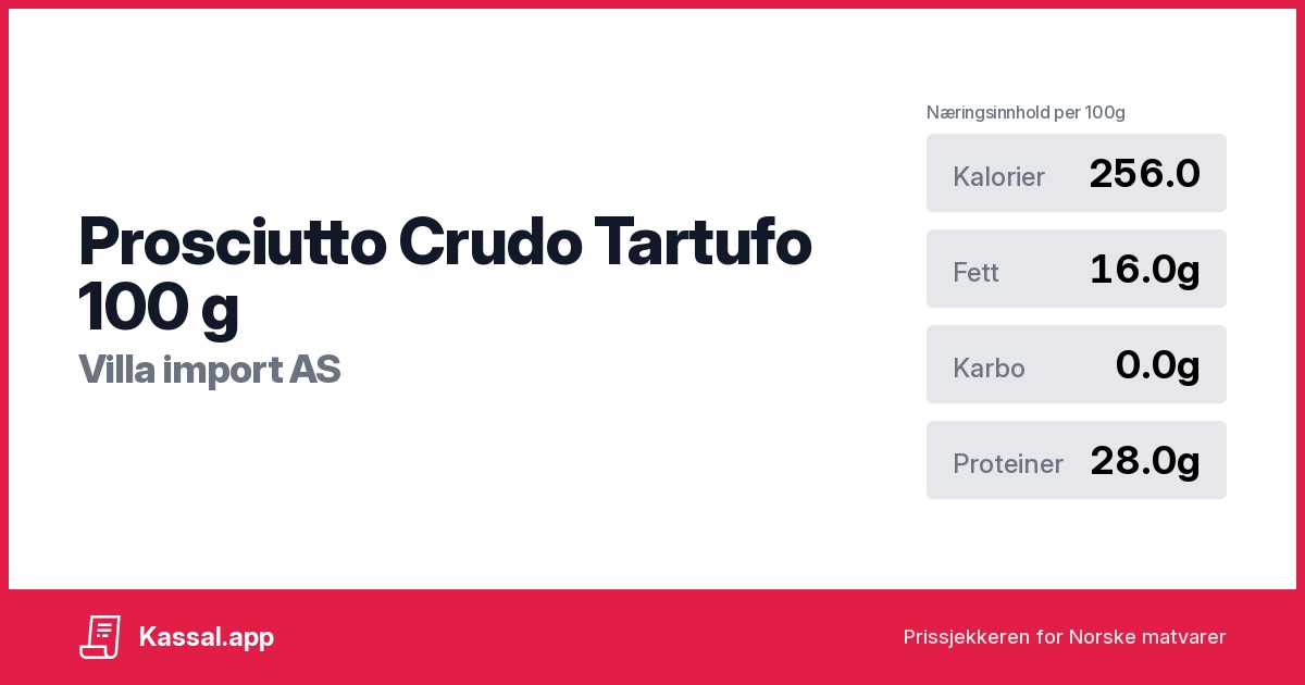 Prosciutto Crudo Tartufo 100 g Kassalapp®