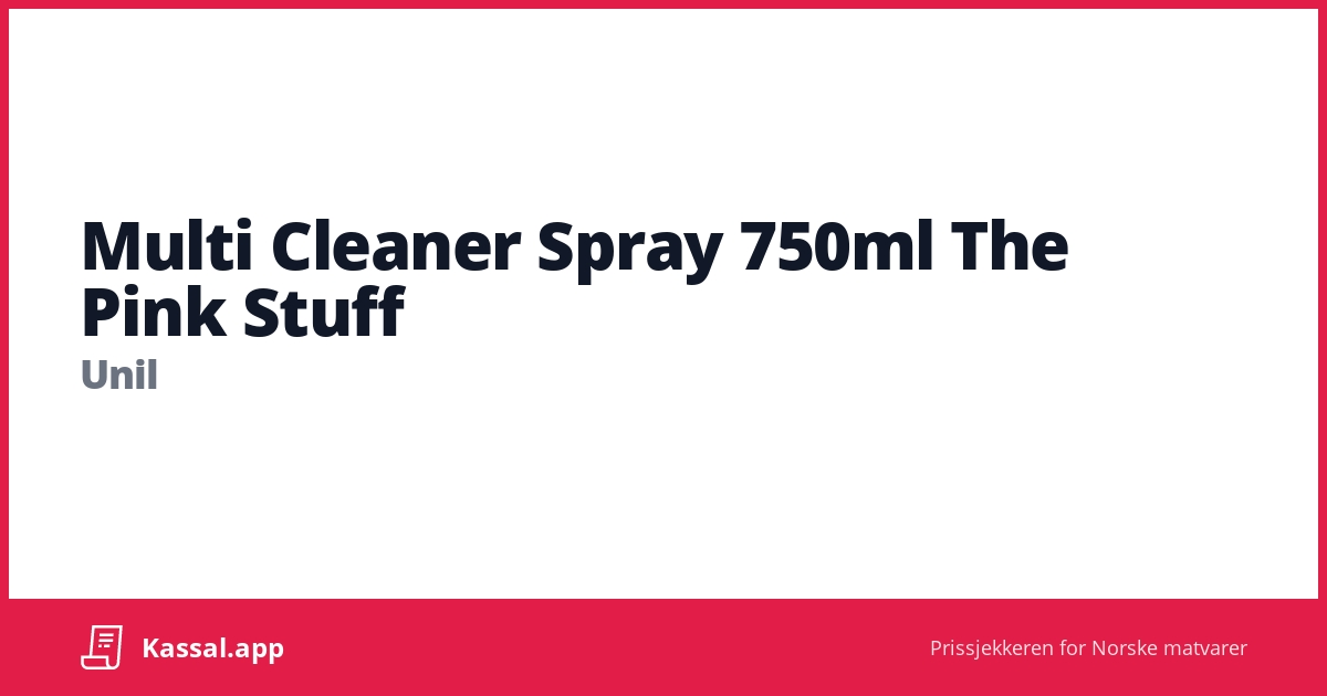 Multi Cleaner Spray 750ml The Pink Stuff Kassalapp®