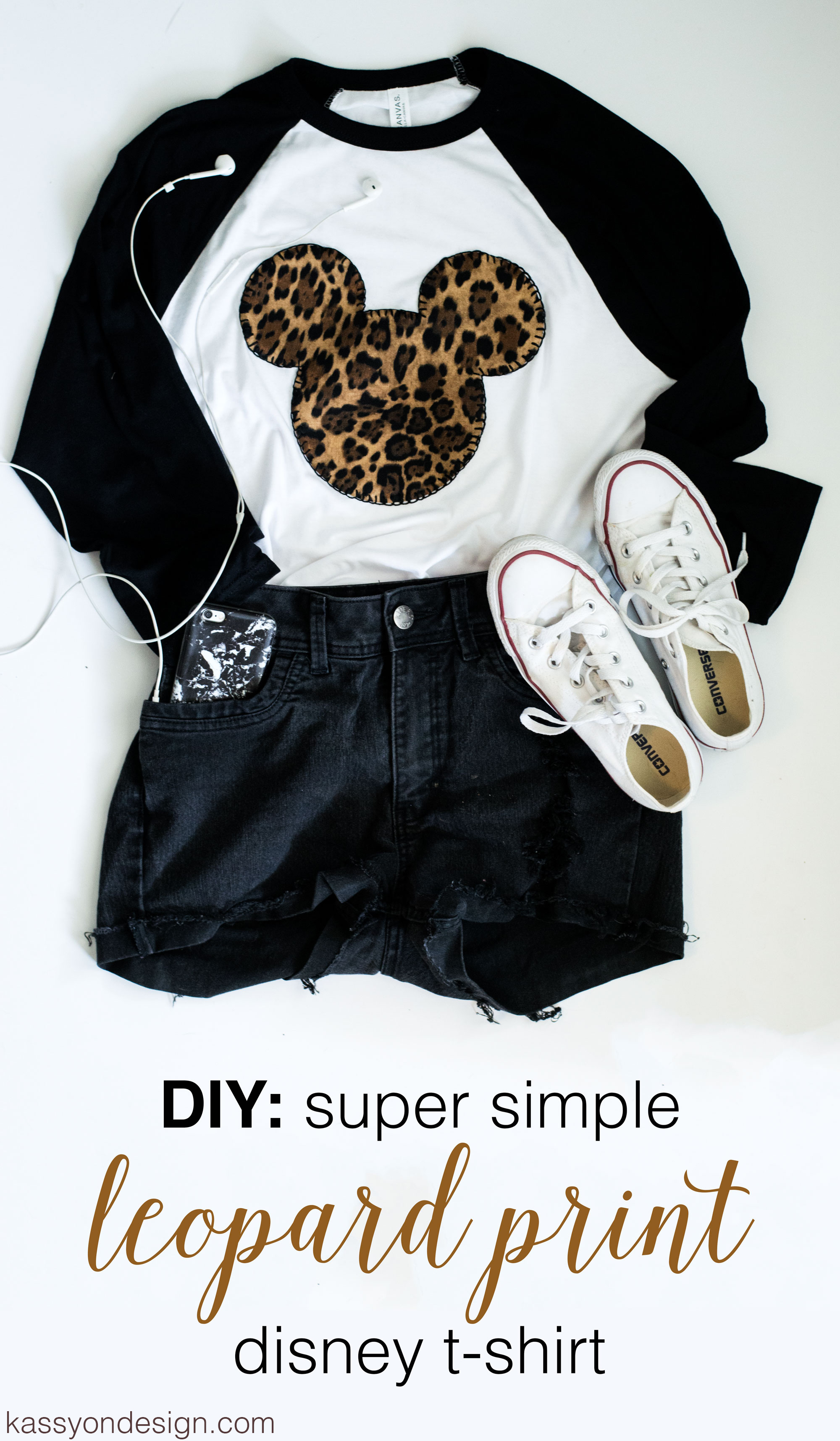 Disney DIY Leopard Print Mickey Shirt Kassy On Design
