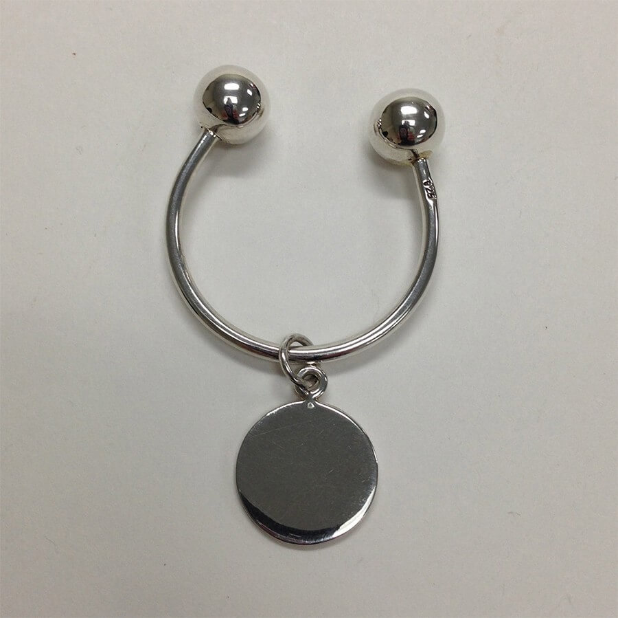 Kasumisou Gallery — Sterling Silver Arc Screwball Key Ring