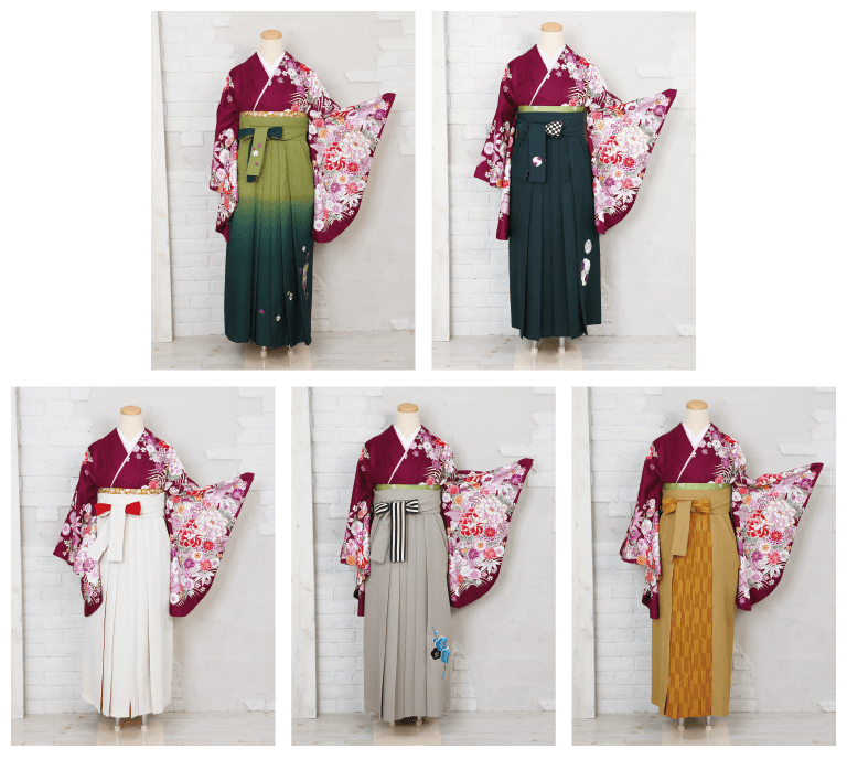 【卒業式の袴】紫の着物の袴はどれにする？～オシャレ女子の卒業式コーデ～ 愛知の成人式と卒業袴レンタルは振袖専門館花舎へ愛知の成人式と卒業袴