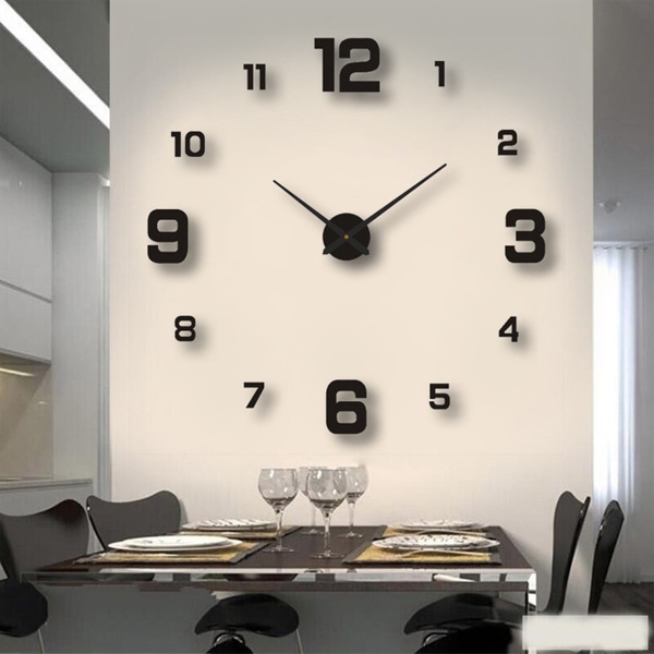 3D Counting Big Size Wooden Wall Clock