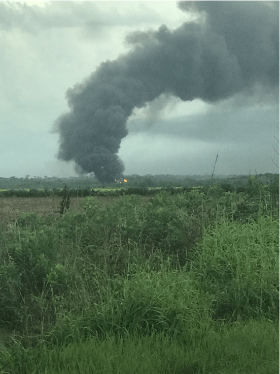 Crews working fire at Gueydan plant