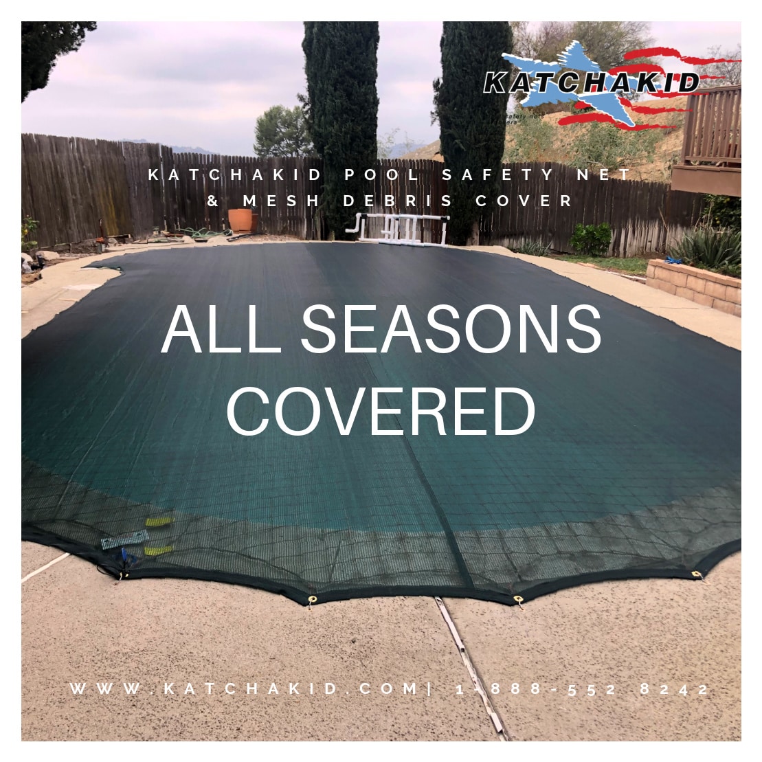 Pool Safety Net Combination Pool Leaf Cover Katchakid