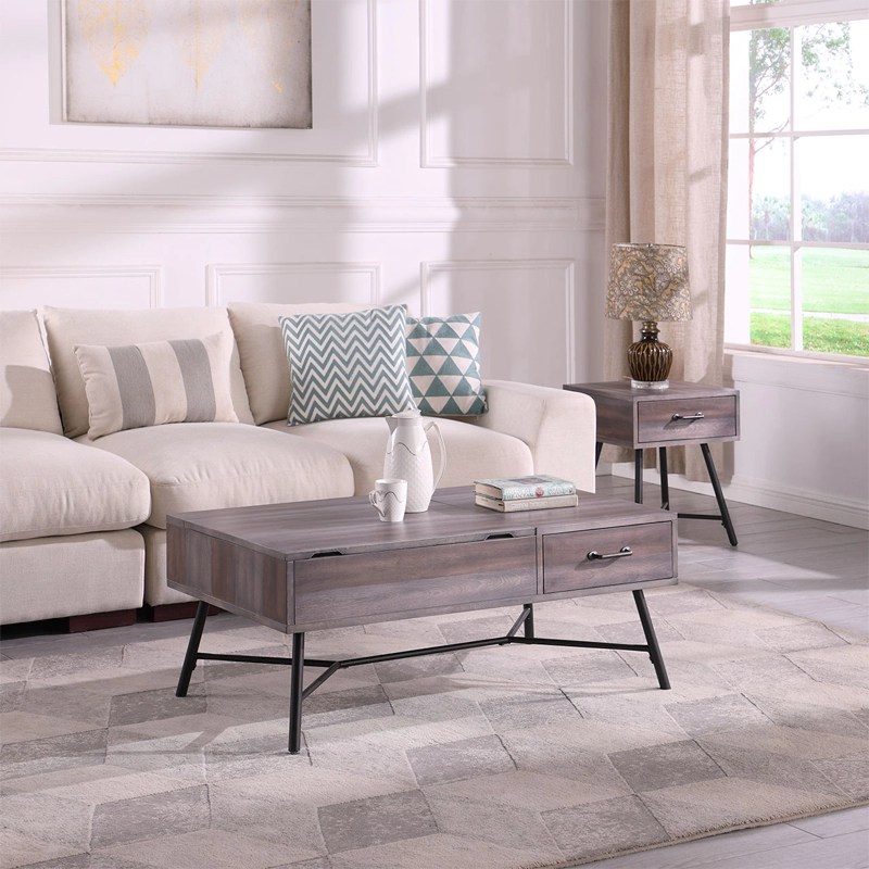oulluo Rectangle Coffee Table with Storage