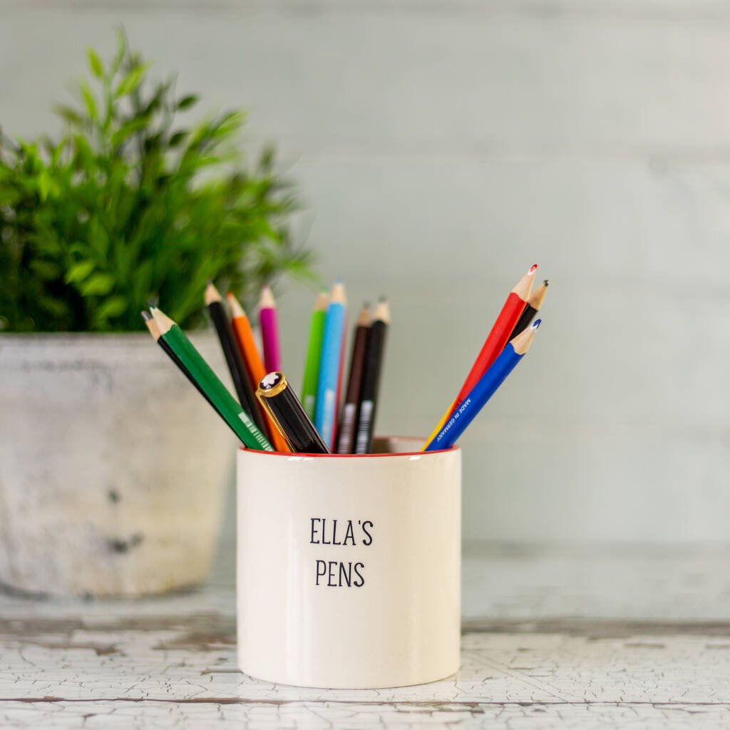 Handmade Ceramic Pen Pot, Desk Tidy Created by KATE. Ceramics