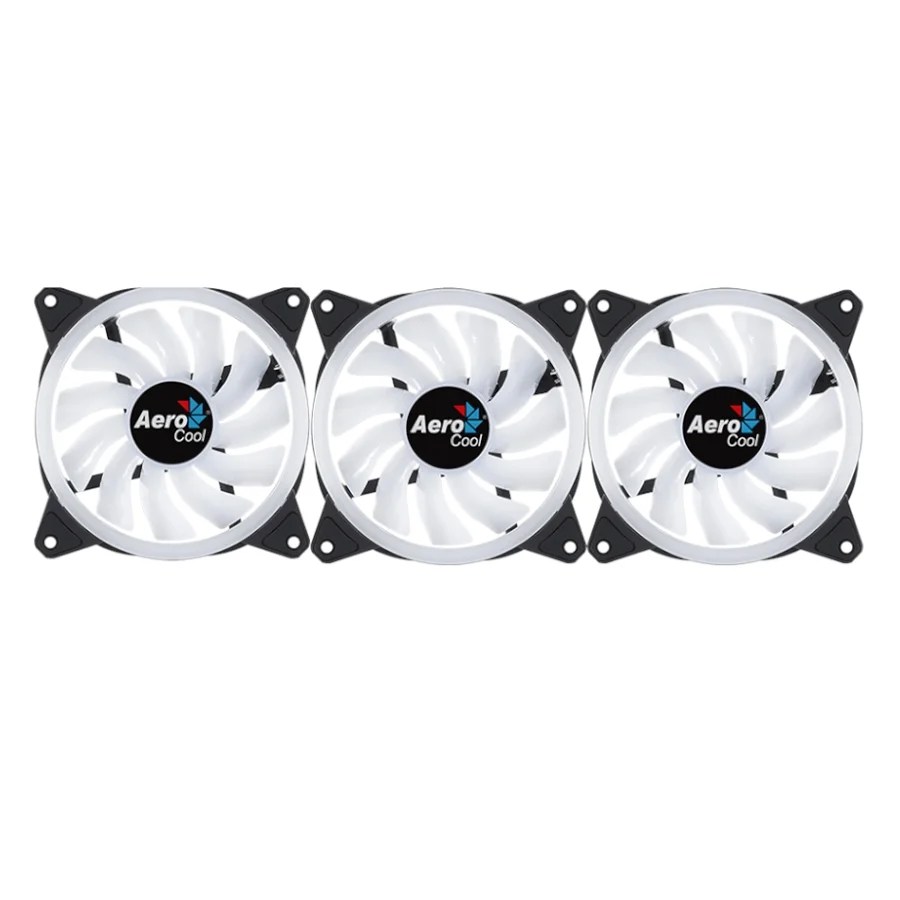 KIT FAN COOLER AEROCOOL DUO 12 PRO X3 (ARGB DUAL RING) CON Katech Hardware Store