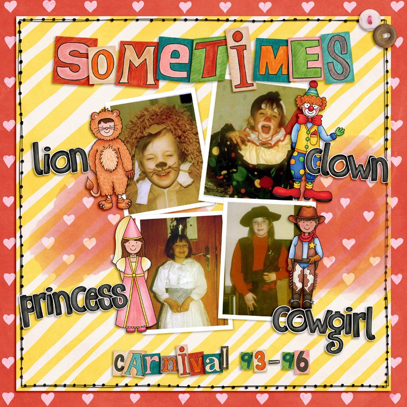 Fancy Dressers digital scrapbooking kit