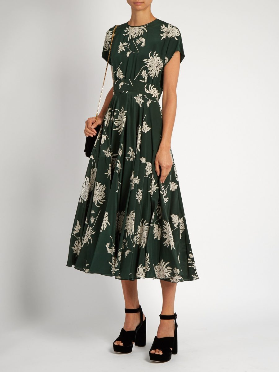 Rochas Floral Print Midi Dress · Kate Middleton Style Blog