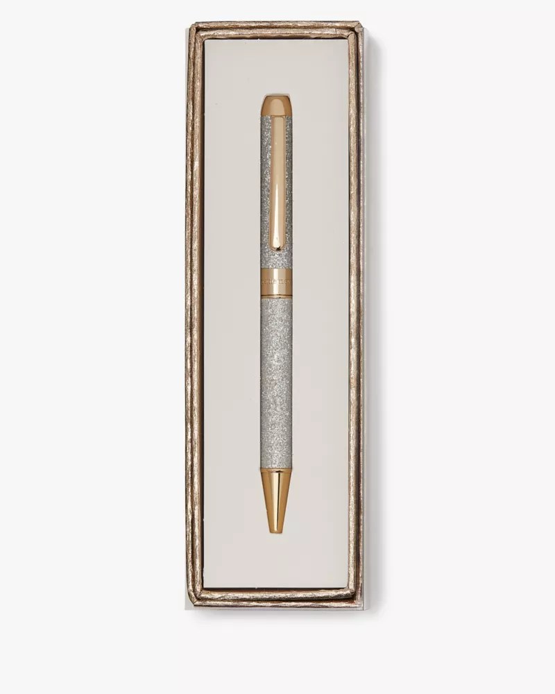 Silver Glitter Ballpoint Pen Kate Spade Outlet