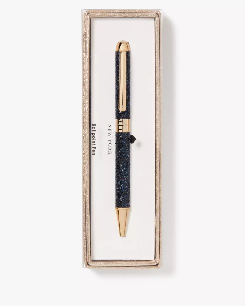 Navy Glitter Ballpoint Pen Kate Spade Outlet