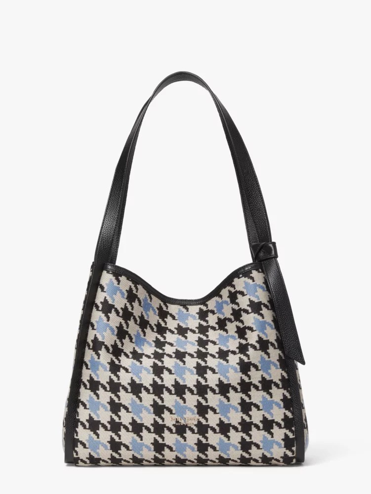 Knott Houndstooth Large Shoulder Bag Kate Spade NL