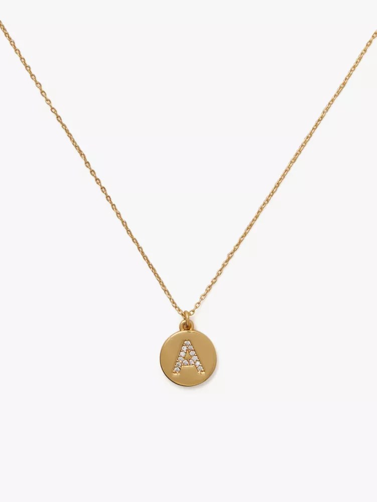 Pave "A" Initial Mini Pendant Necklace Kate Spade GB