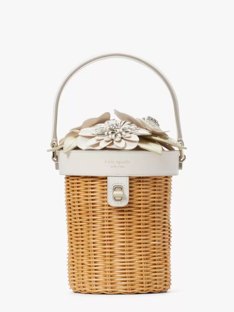 Bridal Wicker Flower Pot Crossbody Kate Spade UK