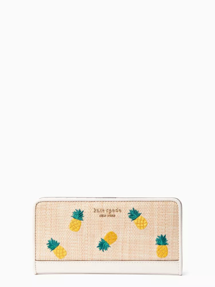 Darcy Large Slim Pineapple Bifold Wallet Kate Spade UK