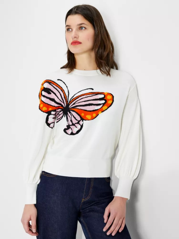 Butterfly Intarsia Sweater Kate Spade New York Kate Spade New York