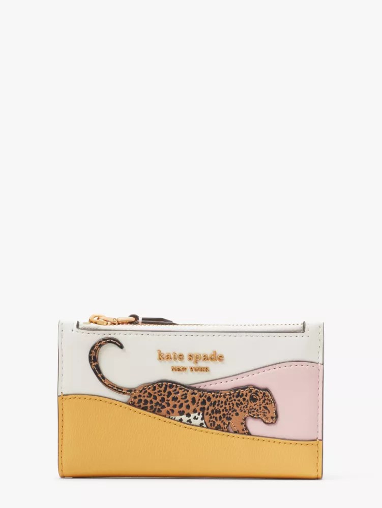 Lucy Leopard Small Slim Bifold Wallet Kate Spade New York