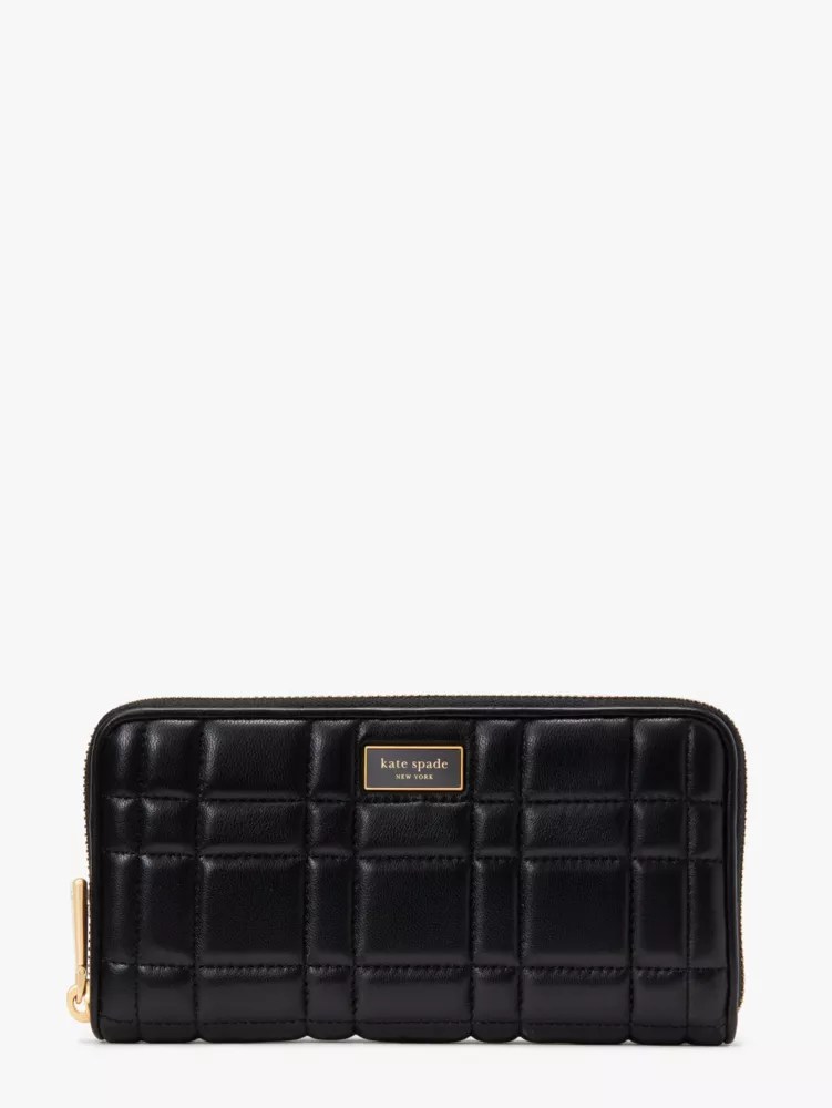 Evelyn Quilted Zip Around Continental Wallet Kate Spade New York