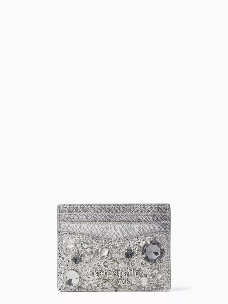 Tinsel Jeweled Small Slim Card Holder Kate Spade UK Kate Spade GB