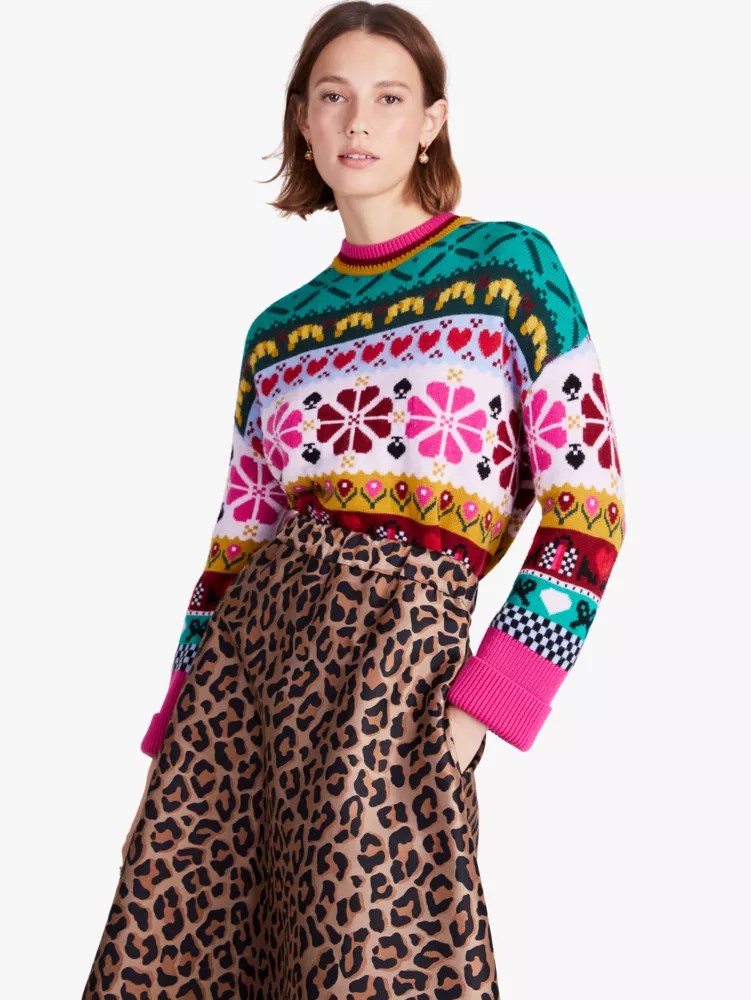 Spade Flower Intarsia Sweater Kate Spade New York Kate Spade New York