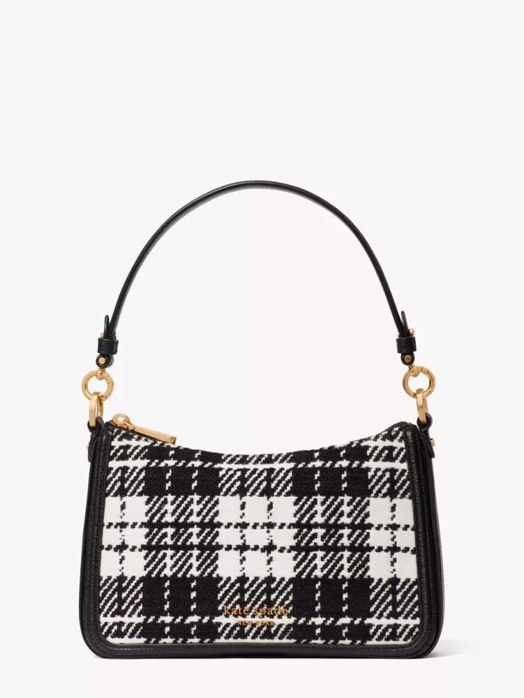 Hudson Posh Plaid Jacquard Medium Convertible Crossbody Kate Spade New York