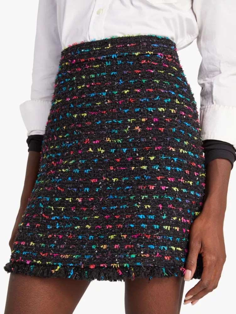 Metallic Tweed Skirt Kate Spade New York