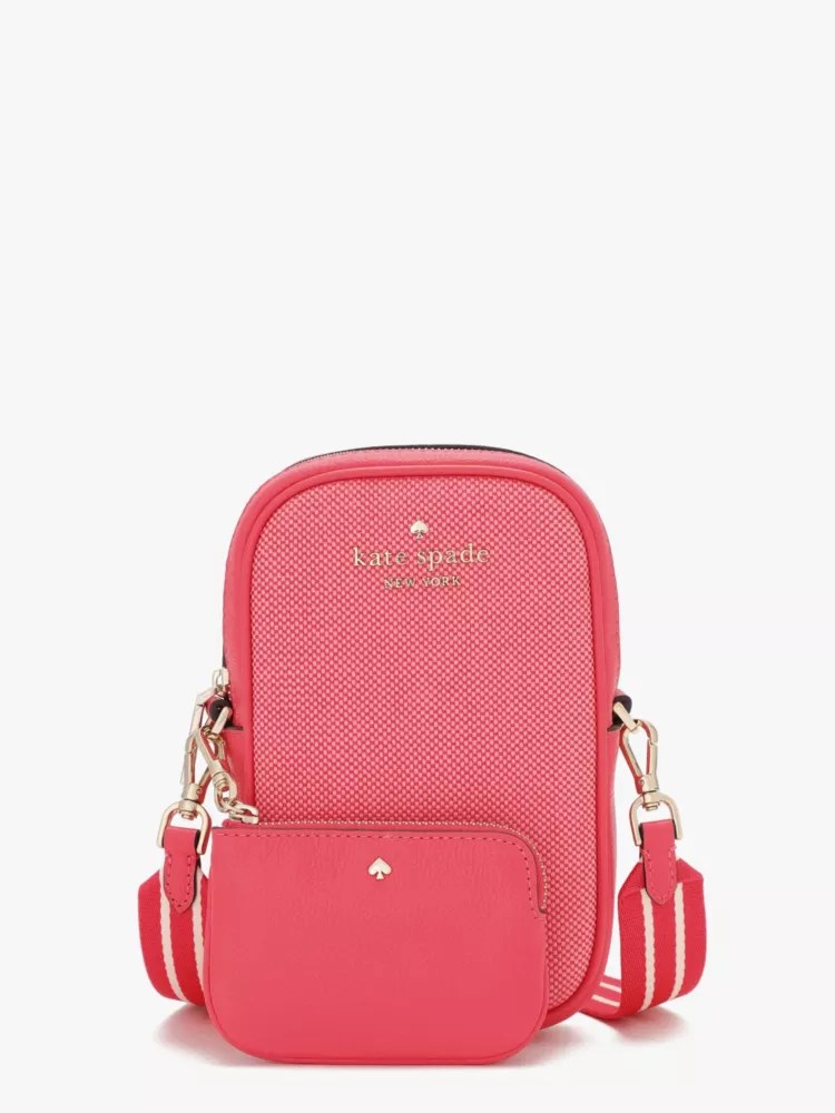 Rosie Canvas North South Zip Phone Crossbody Kate Spade UK Kate