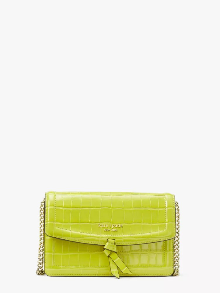 Knott Croc Embossed Flap Crossbody Kate Spade New York Kate Spade