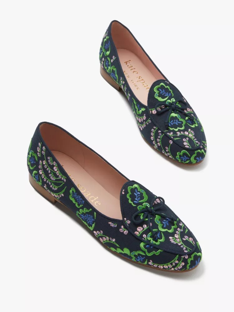 Devi Embroidered Loafers Kate Spade New York