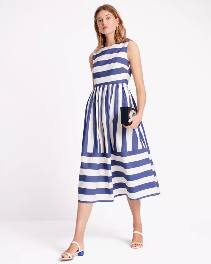Awning Stripe Tie Waist Dress Kate Spade New York