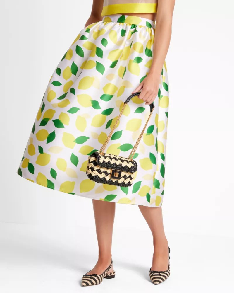 Lemon Toss Mikado Midi Skirt Kate Spade New York Kate Spade New York
