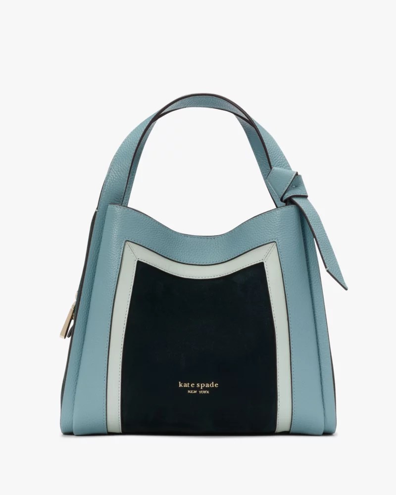 Knott Colorblocked Leather & Suede Medium Crossbody Tote Kate Spade
