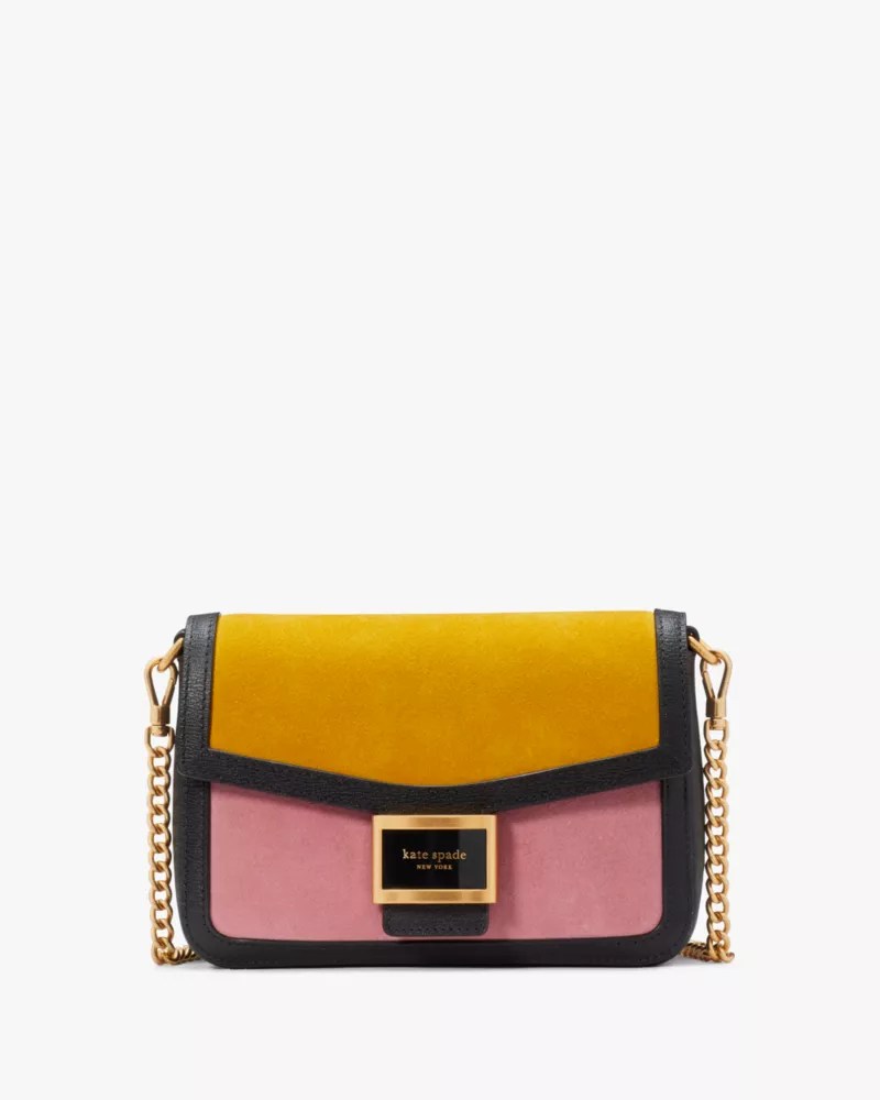 Katy Colorblocked Suede Flap Chain Crossbody Kate Spade New York