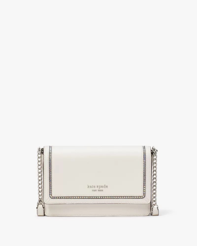 Crystal Inlay Flap Chain Wallet Kate Spade New York