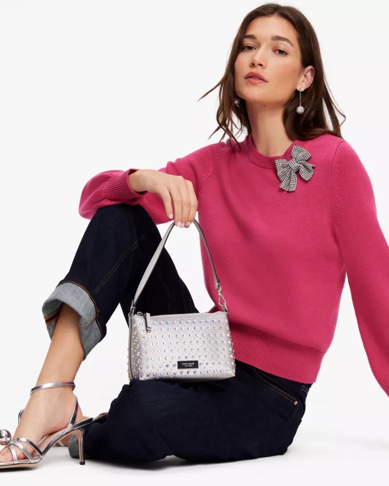 Embellished Bow Sweater Kate Spade New York